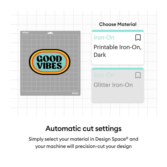 Cricut Printable Iron-On For Dark Fabrics - 8.5 in x 11 in 10 ct , Transparent