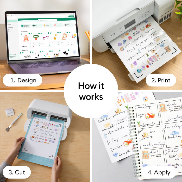 Cricut 8.5" x 11" White Printable Vinyl Sheets 25 Count