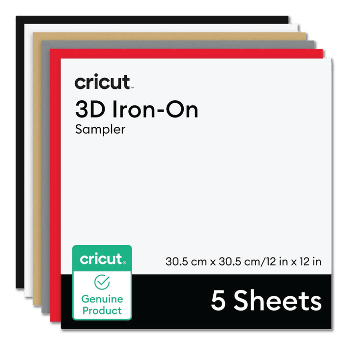 Cricut 3D Iron-On, Bold Sampler 12 in x 12 in 5 ct