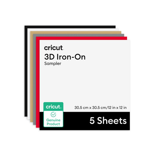 Cricut 3D Iron-On, Bold Sampler 12 in x 12 in 5 ct