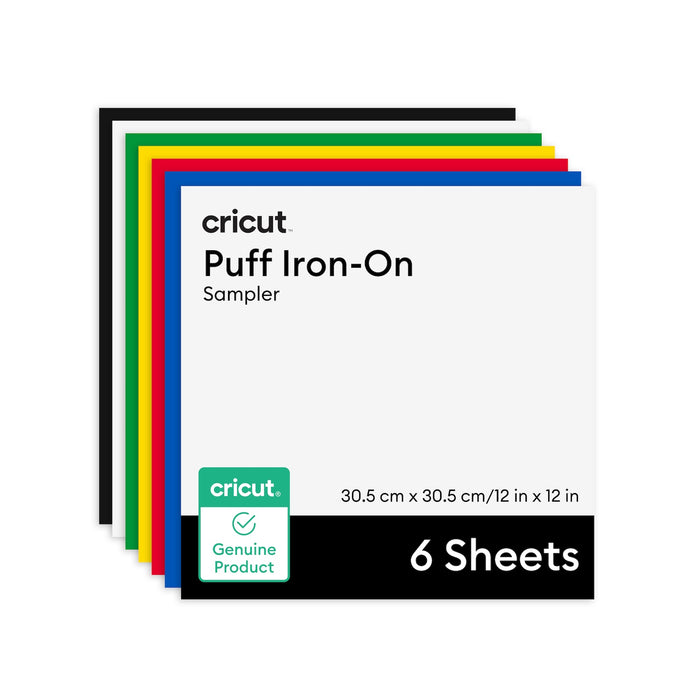 Cricut Puff Iron-On, Classics Sampler - 12 in x 12 in 6 ct