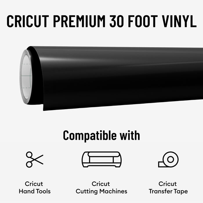 Cricut Smart Vinyl Rolls - 3ft Rainbow Vinyl and 30ft Black and White Bundle, 8 Count