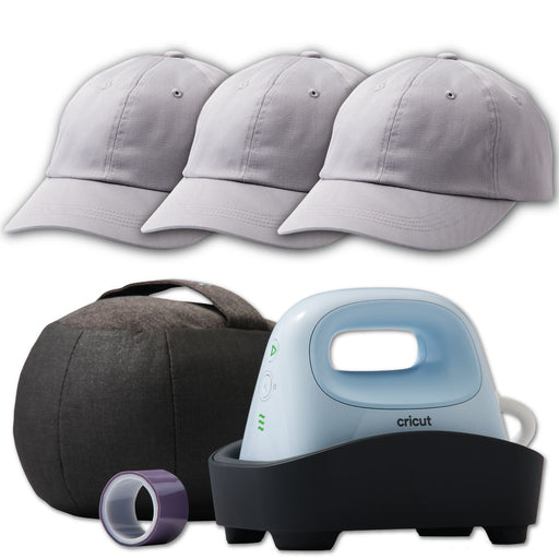 Cricut Hat Press Heat Press Machine with 3 Baseball Hat Blanks