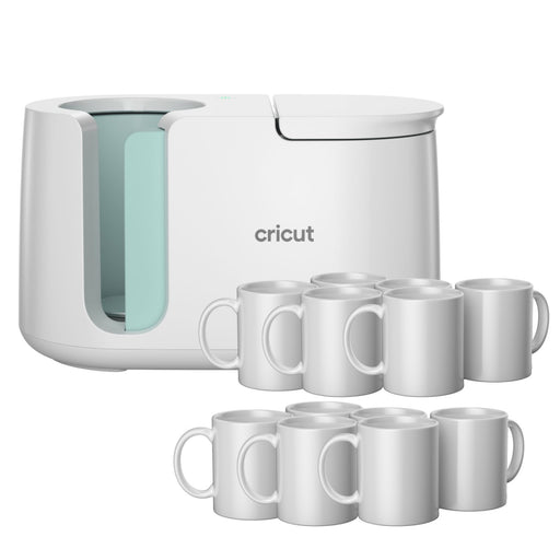 Cricut Mug Press Heat Press Machine with 12 Mug Blanks Bundle