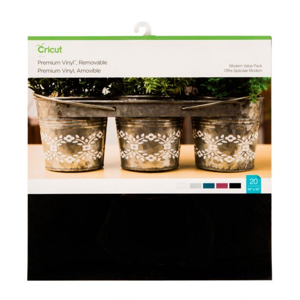 Cricut Premium Vinyl Value Pack, Modern - Removable (20 ct), 12" x 12"