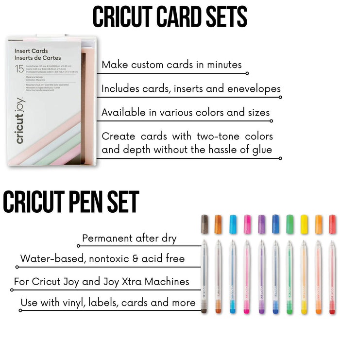 Cricut Joy Ultimate Starter Kit | 55+ Piece All-in-One Materials & Accessories Bundle with Vinyl, Iron-On & Card Making Supplies