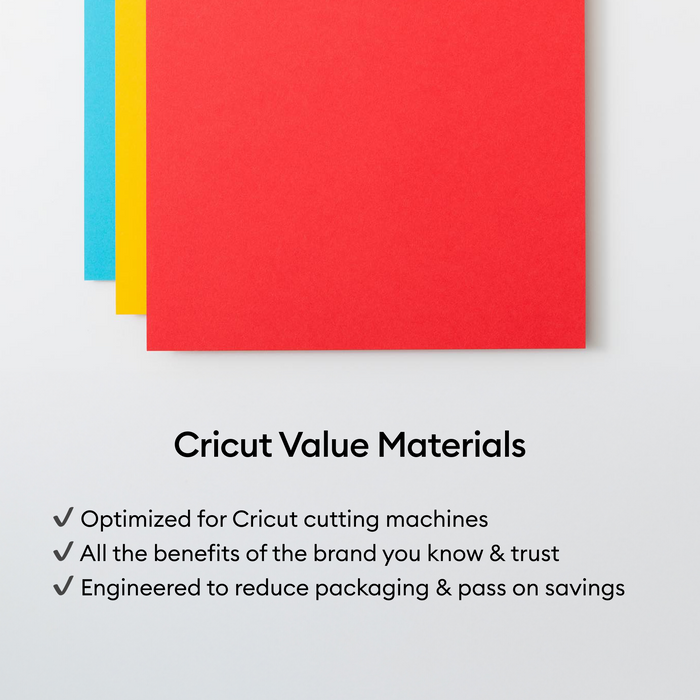 Cricut Value Card Stock, Bright Bows Sampler, 8.5 in x 11 in, 80 Sheets, 80 Count
