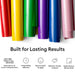 Cricut Vinyl Rainbow Variety Pack Bulk Bundle - 8 Multicolor Craft Adhesive Vinyl Rolls, 12 in x 15 ft