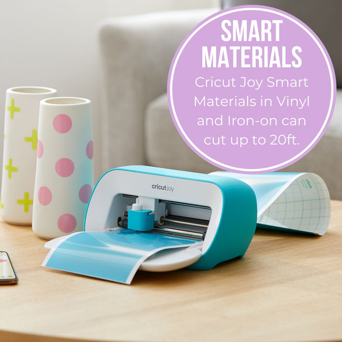 Cricut Joy Cutting Machine Bundle with 7 Smart Iron-On Rolls - Compact Vinyl Cutter for Custom Apparel & DIY Crafts