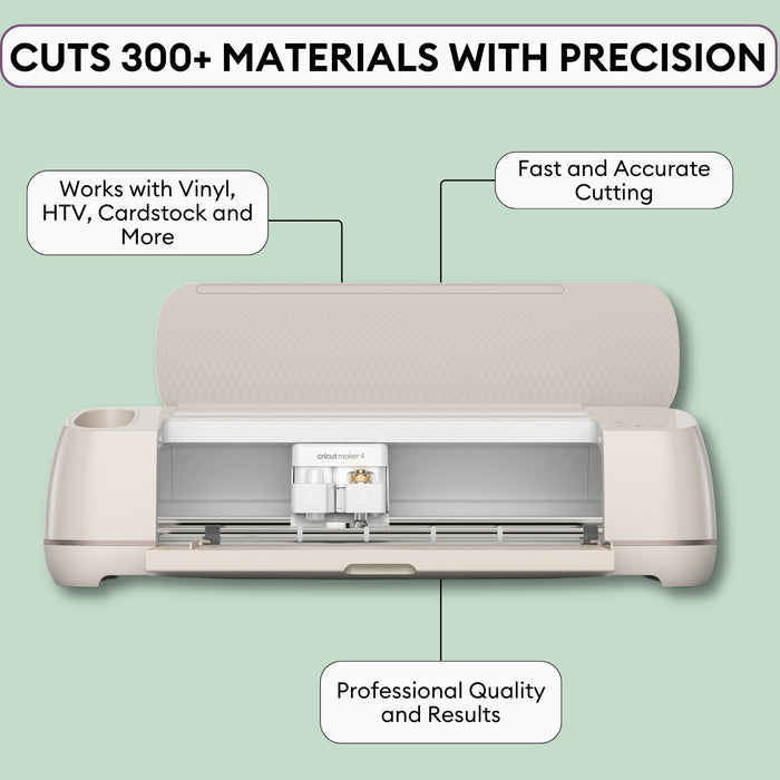 Cricut Maker 4 Cutting Machine with EasyPress 3 Heat Press and Materials Bundle