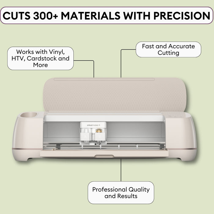 Cricut Maker 4 Bundle with EasyPress SE Heat Press, Smart Iron-On & Infusible Ink | Professional Cutting Machine for T-Shirts, Vinyl & Small Business