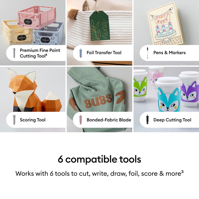 Cricut Explore 5 Card Making & Vinyl Bundle with Smart Vinyl, Smart Iron-On Samplers & Card Kit | Cricut Machine for Cards, Decals & Crafts