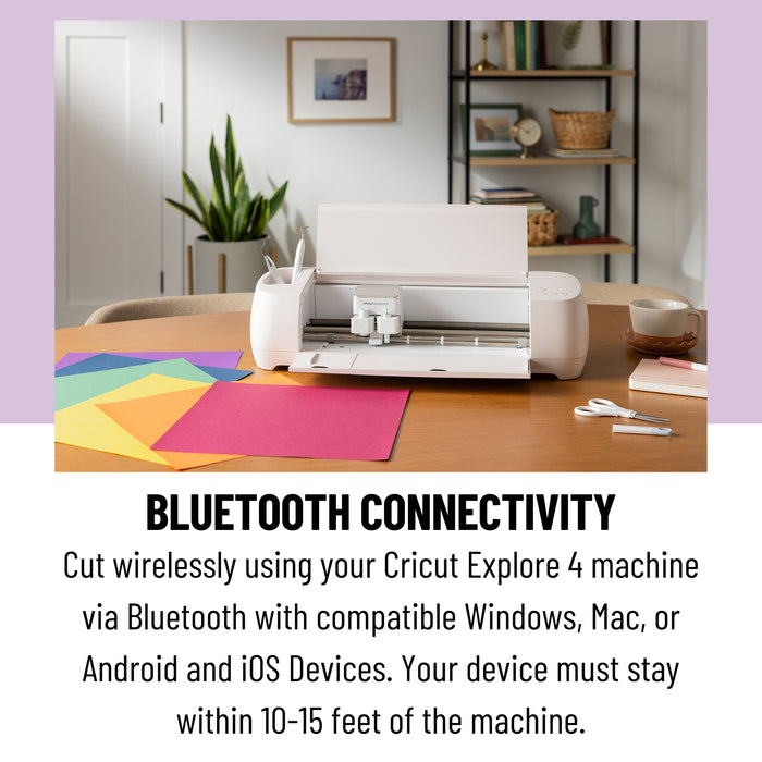 Cricut Explore 4 Cutting Machine and Vinyl Sampler Rolls Bundle