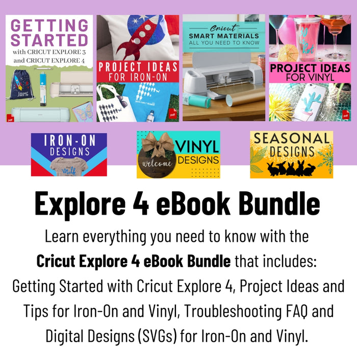 Cricut Explore 4 Cutting Machine and Vinyl Roll with Printable Sticker Paper Bundl