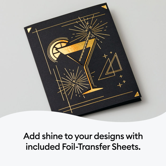 Cricut Foil Transfer Cards, R10 Royal Flush Sampler 18 Count