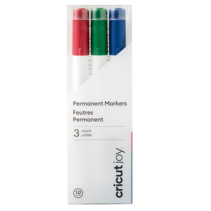 Cricut Joy Permanent Markers 1.0 mm, Red/Green/Blue 3 ct