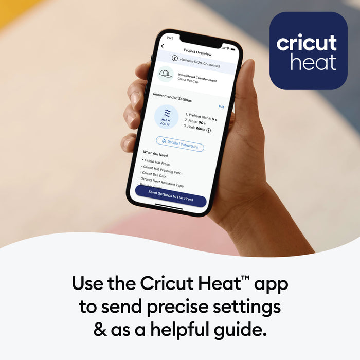 Cricut Hat Press Heat Press Machine with 3 Baseball Hat Blanks