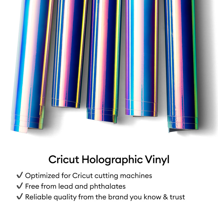 Cricut Holographic Vinyl Permanent, Mythical Sampler - 12 in x 12 in Sheets 10 ct