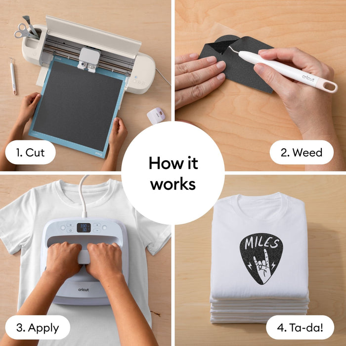 Cricut Explore 4 Die-Cutting Machine with Easy Press 3 Heat Press and Iron-On Sheets Bundle