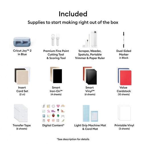 Cricut Joy 2 Rainbow Bundle for Cards, Labels & Gifts
