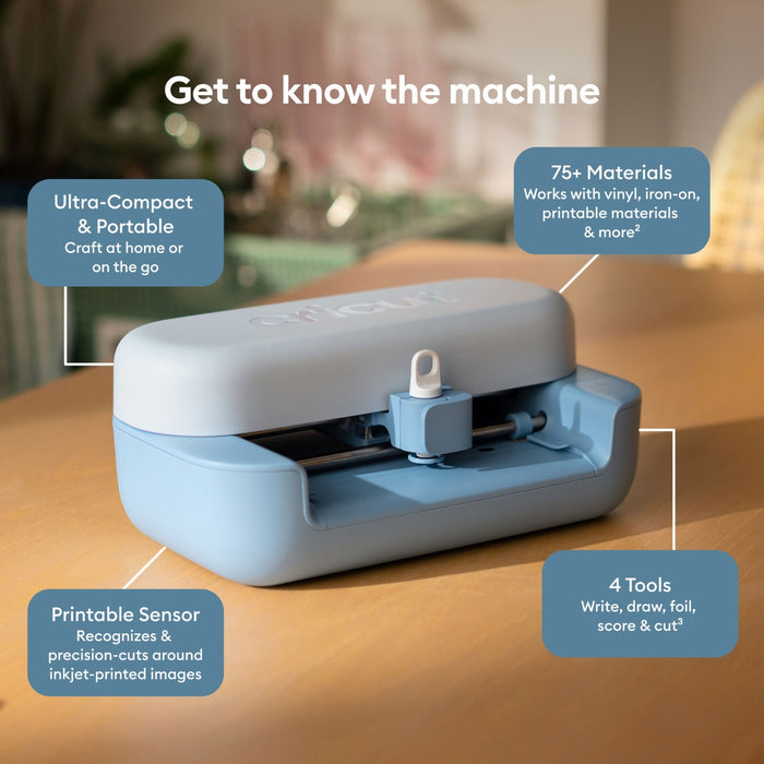 Cricut Joy 2 Rainbow Essential Bundle - Compact Smart Cutting Machine with Smart Vinyl, Smart Iron On, Cardstock, Insert Cards and Printable Vinyl
