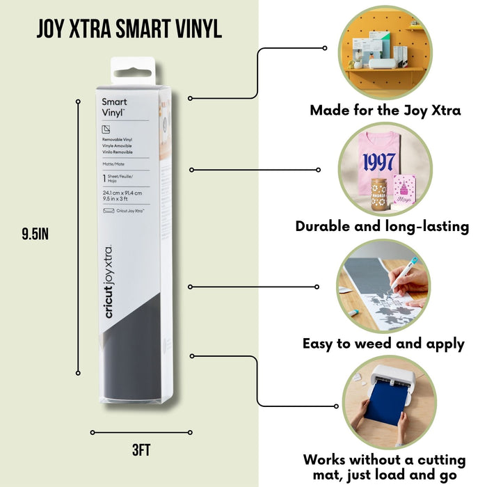 Cricut Joy Xtra Smart Vinyl Beginner Craft Bundle Set
