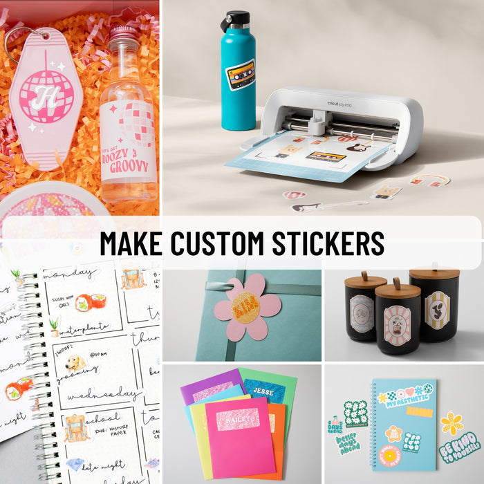 Cricut Joy Xtra Cutting Machine Sticker Making Bundle with Printable Sticker Paper | Beginner Print Then Cut Machine for Planner Stickers, Decals & Scrapbooking