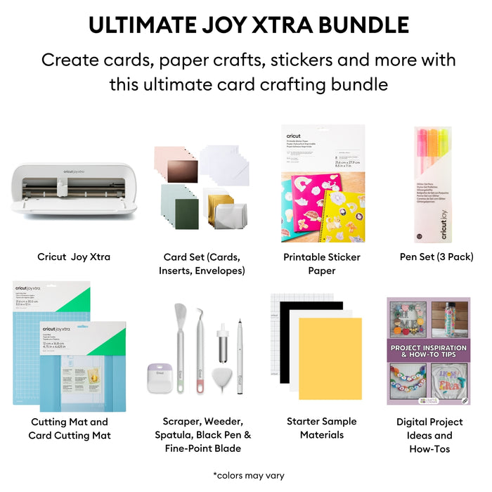 Cricut Joy Xtra Ultimate Card Making Bundle with Cards & Sticker Paper | Print Then Cut Machine for Cards, Decals & Paper Crafts