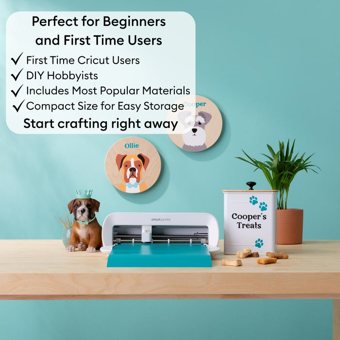 Cricut Joy Xtra Bundle with Rainbow Smart Vinyl, Transfer Tape & Tools | Sticker, Label & Vinyl Cutting Machine