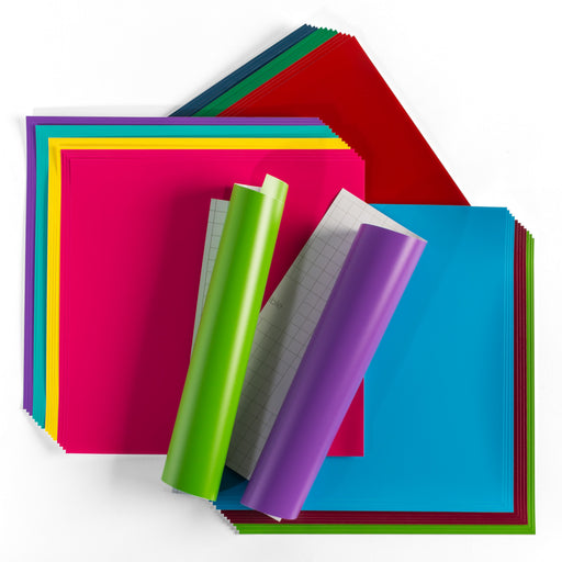 Cricut Premium Vinyl Value Pack, Variety - Removable 40 ct , 12" x 12" - Damaged Package