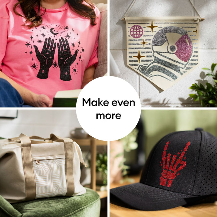 Cricut Explore 4 Die-Cutting Machine with Easy Press 3 Heat Press and Iron-On Sheets Bundle