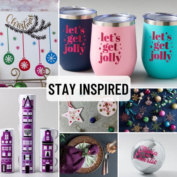 Cricut Smart Vinyl Holiday Jewel Tones Bundle, 5-Roll Christmas Vinyl Pack for Cricut Explore 3 & Maker 3