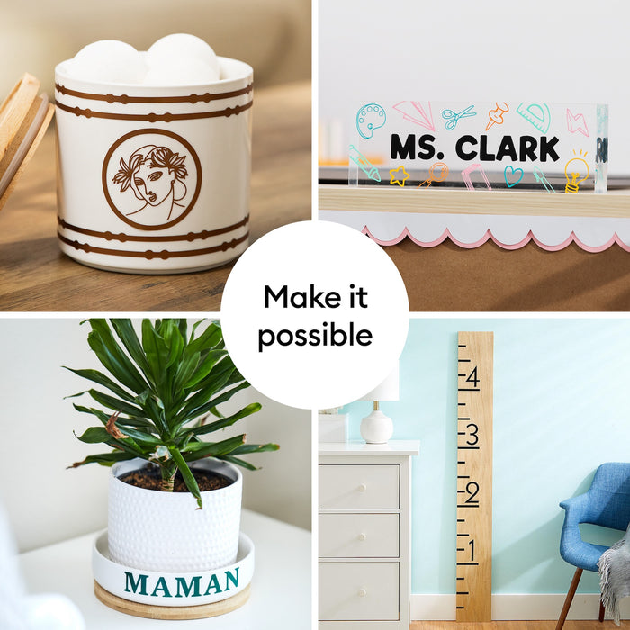 Cricut Permanent Glossy Value Vinyl - 12 in x 10 ft