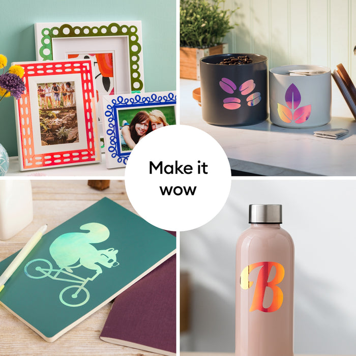 Cricut Holographic Vinyl Permanent, Mythical Sampler - 12 in x 12 in Sheets 10 ct