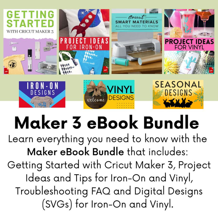 Cricut Maker 3 Machine + Tools & Rainbow Smart Vinyl Bundle - Premium DIY Cutter for Crafts & Vinyl Projects