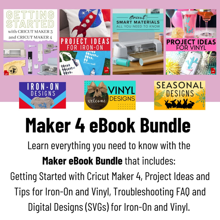 Cricut Maker 4 Cutting Machine with Vinyl Sheet Pack Bundle