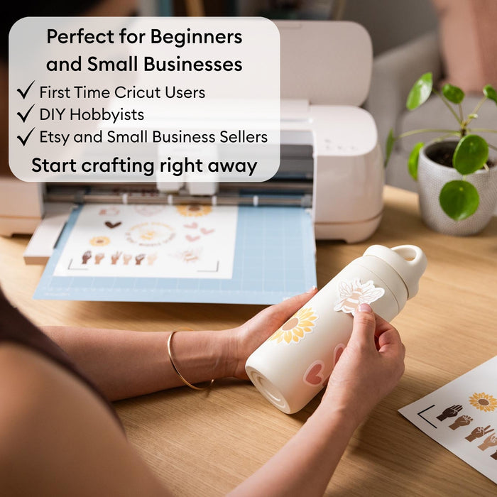 Cricut Maker 4 Ultimate Sticker Making Bundle | Smart Cutting Machine for Printable Stickers, Labels & Decals