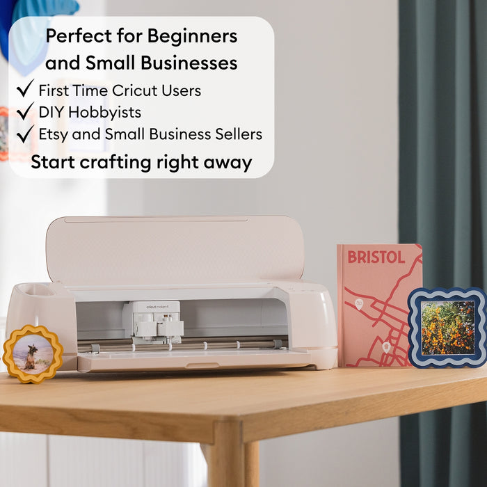 Cricut Maker 4 Bundle with EasyPress SE, Vinyl & Iron-On | Professional Cutting Machine for T-Shirts, Vinyl & DIY Crafts