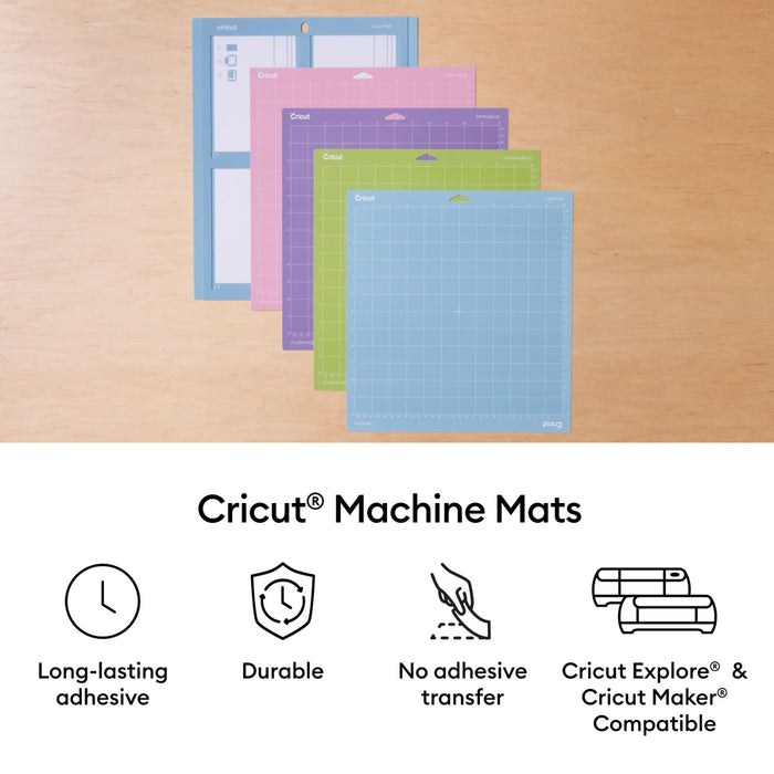 Cricut Standard Grip Adhesive Machine Cutting Mats - 12 in x 12 in, 6 Count