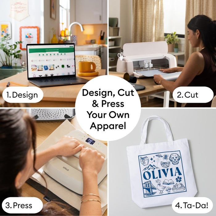 Cricut Maker 4 Cutting Machine with EasyPress 3 Heat Press and Materials Bundle