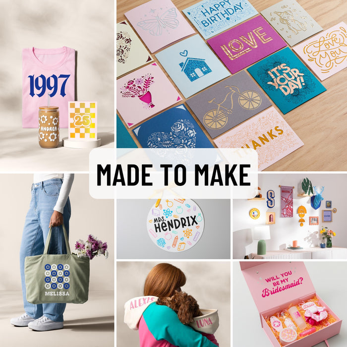 Cricut Maker 4 Ultimate Card Making Bundle with Cards Vinyl & Iron-On | DIY Greeting Card & Paper Craft Machine Sampler Kit