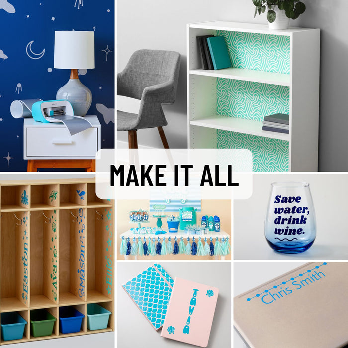 Cricut Joy Smart Vinyl Roll Bundle, Sea Blues