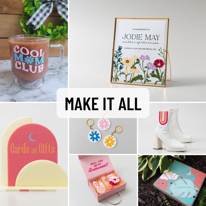 Cricut Premium Vinyl Rolls and Transfer Tape Bundle, Lover, 6 Count