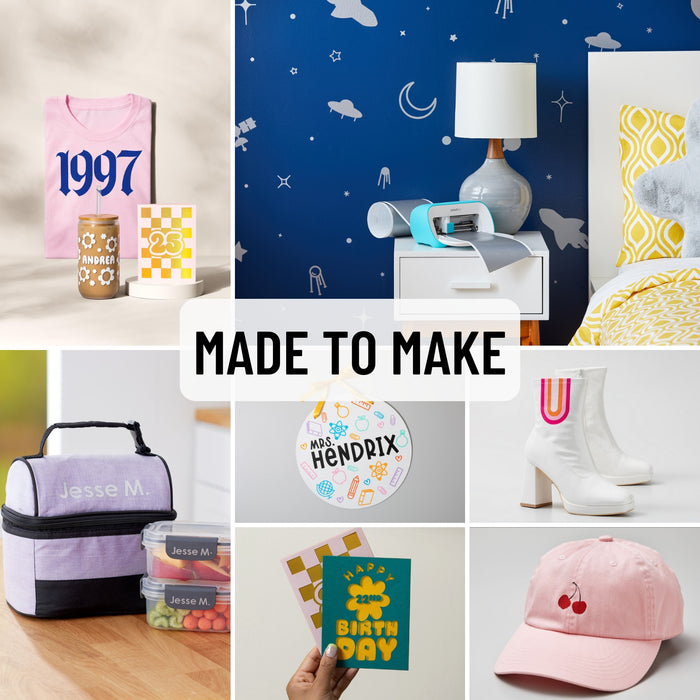 Cricut Joy Machine with Cards, Smart Vinyl Sampler Roll and Tool Set Bundle for Beginner DIY Craft Projects