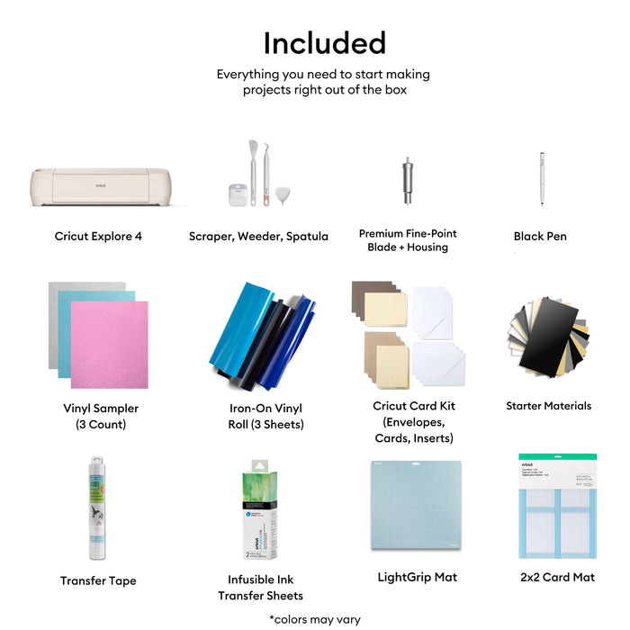 Cricut Explore 4 Electric Craft Cutting Machine with Ultimate Card Making Bundle