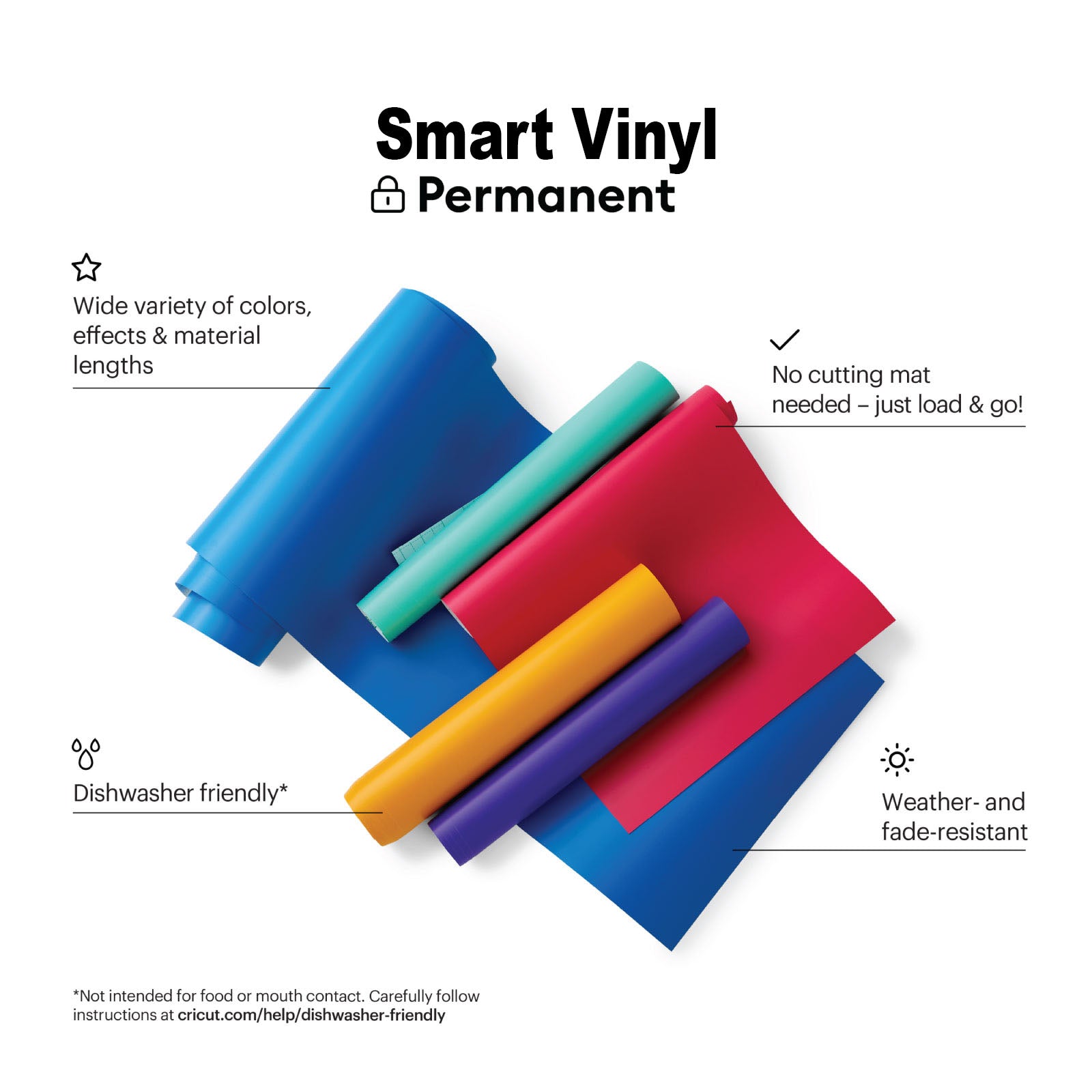 Cricut Smart Permanent Vinyl 3ft Carnival Bundle