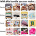 Cricut Joy Xtra Deluxe Starter Bundle | 45+ Piece Materials & Accessories Sampler Kit with Vinyl, HTV, Sticker Paper, Cards & Tools