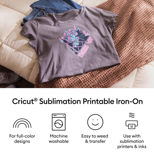 Cricut Sublimation Printable Iron-On Sheets - 8.5 in x 11 in 10 ct