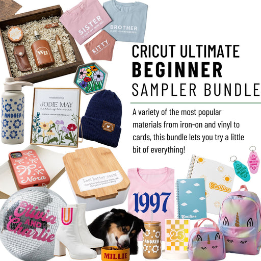 Cricut Joy Ultimate Starter Kit | 55+ Piece All-in-One Materials & Accessories Bundle with Vinyl, Iron-On & Card Making Supplies