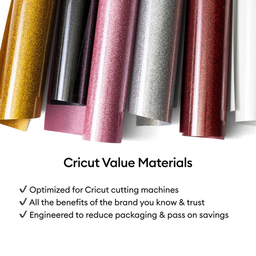 Cricut Glitter Value Iron-on Heat Transfer Vinyl - 10 in x 8 ft